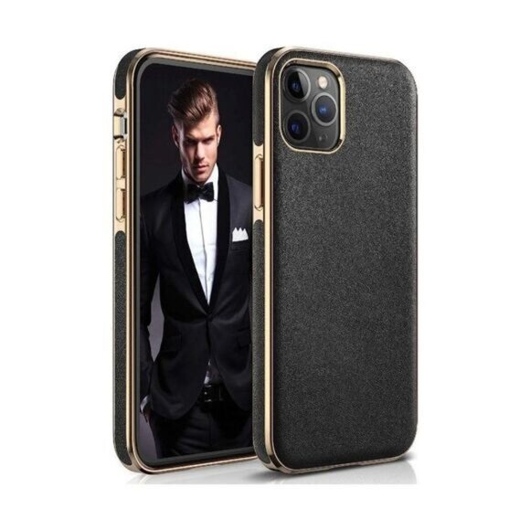 Leather Case for‎ iPhone 12 Pro Max Slim PU Soft Flexible Bumper Rugged Grip - Picture 1 of 4